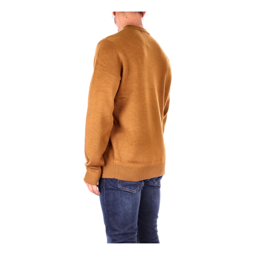 Fred Perry Bruine Logo Sweaters Brown Heren
