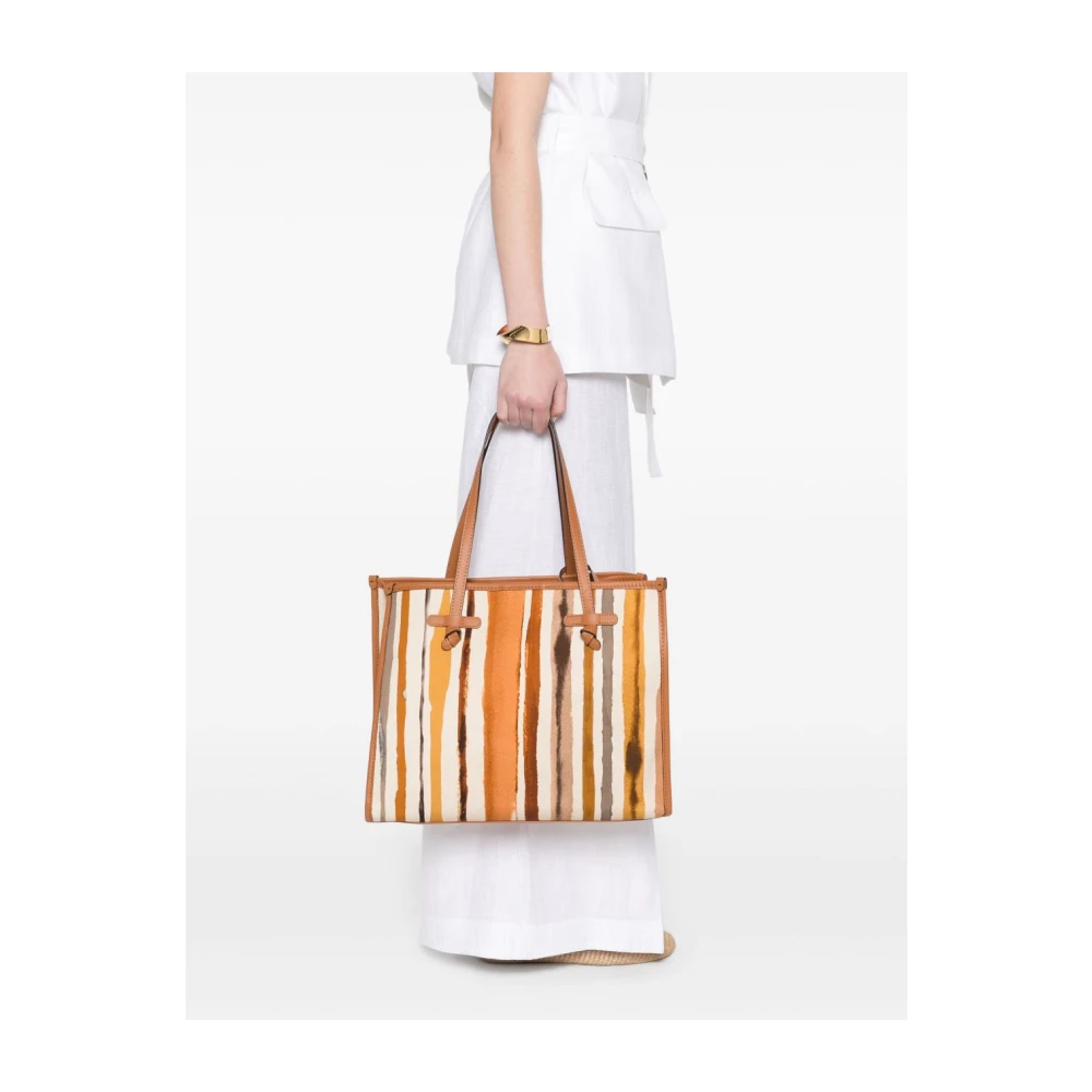 Gianni Chiarini Beige Tote Tas met Afneembare Pouch Multicolor Dames