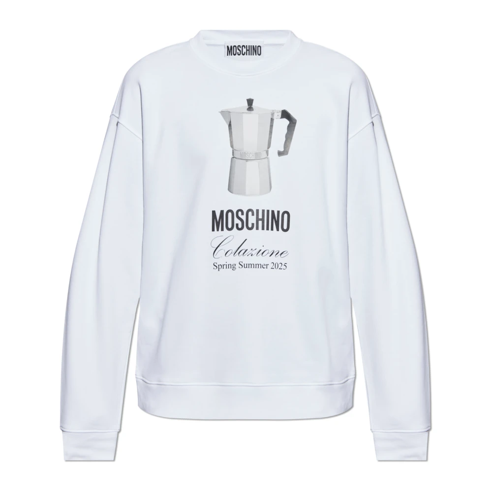 Moschino Gedrukte sweatshirt White Heren