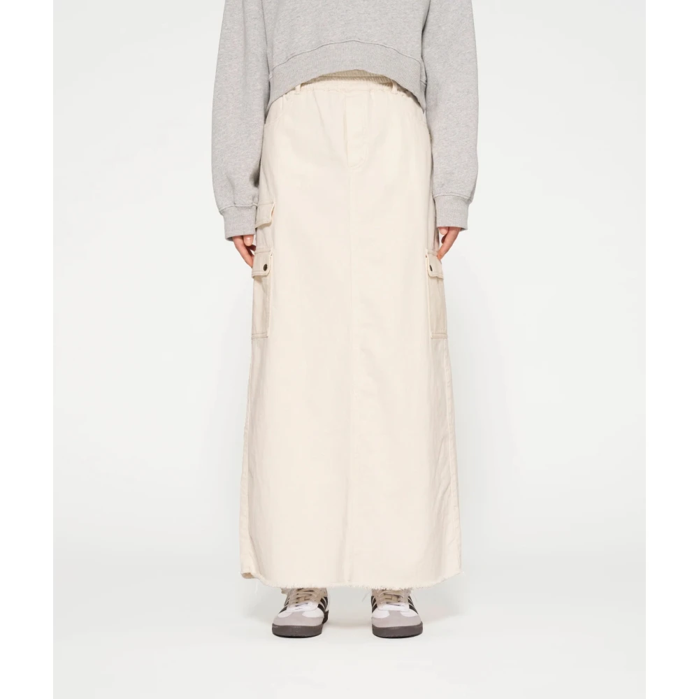 10Days Sarga Maxi Rok Beige Dames