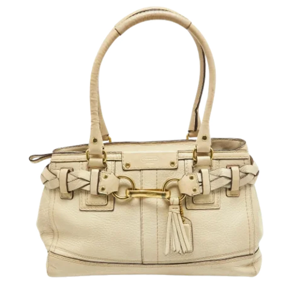Coach Pre-owned Leather totes White Dames