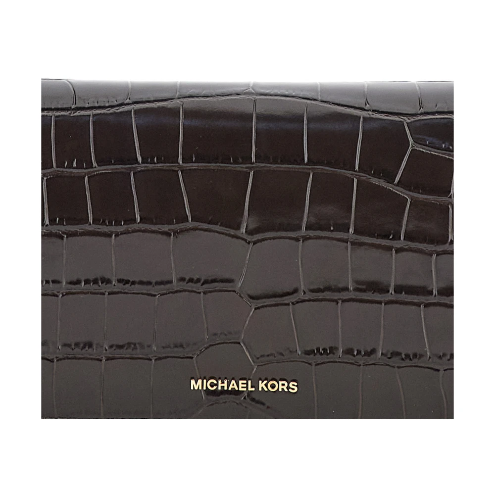 Michael Kors Bruine Crossbody Tas met Flap Ketting Brown Dames