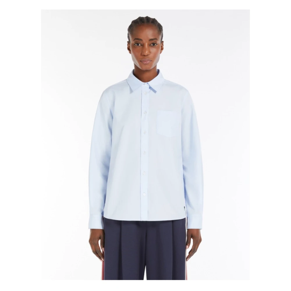 Max Mara Weekend Lichtblauwe Apice Blouses Blue Dames