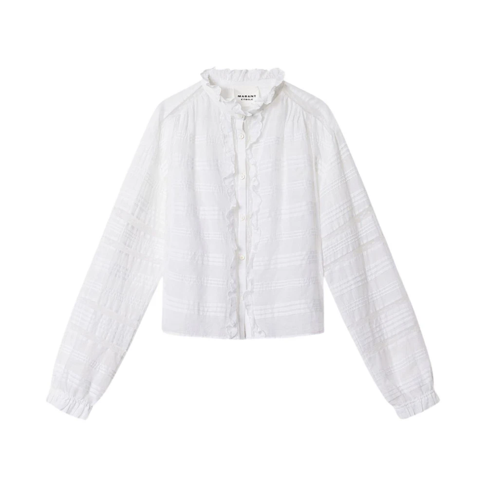 Marant Étoile Kvinno Vit Blusar & Skjortor Dam, L, Bomull, Marant Etoile Shirts