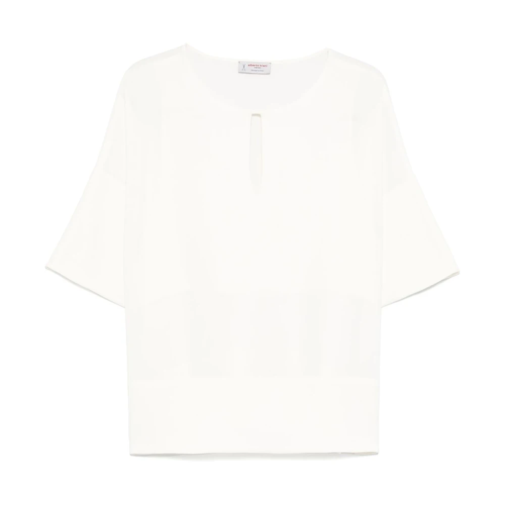 Alberto Biani Ivoor Shirts met Korte Mouwen Beige Dames