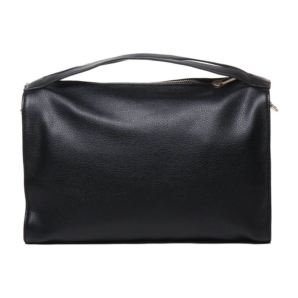 V73 Zwarte Schoudertas Ecoleer Magneetsluiting Black Dames