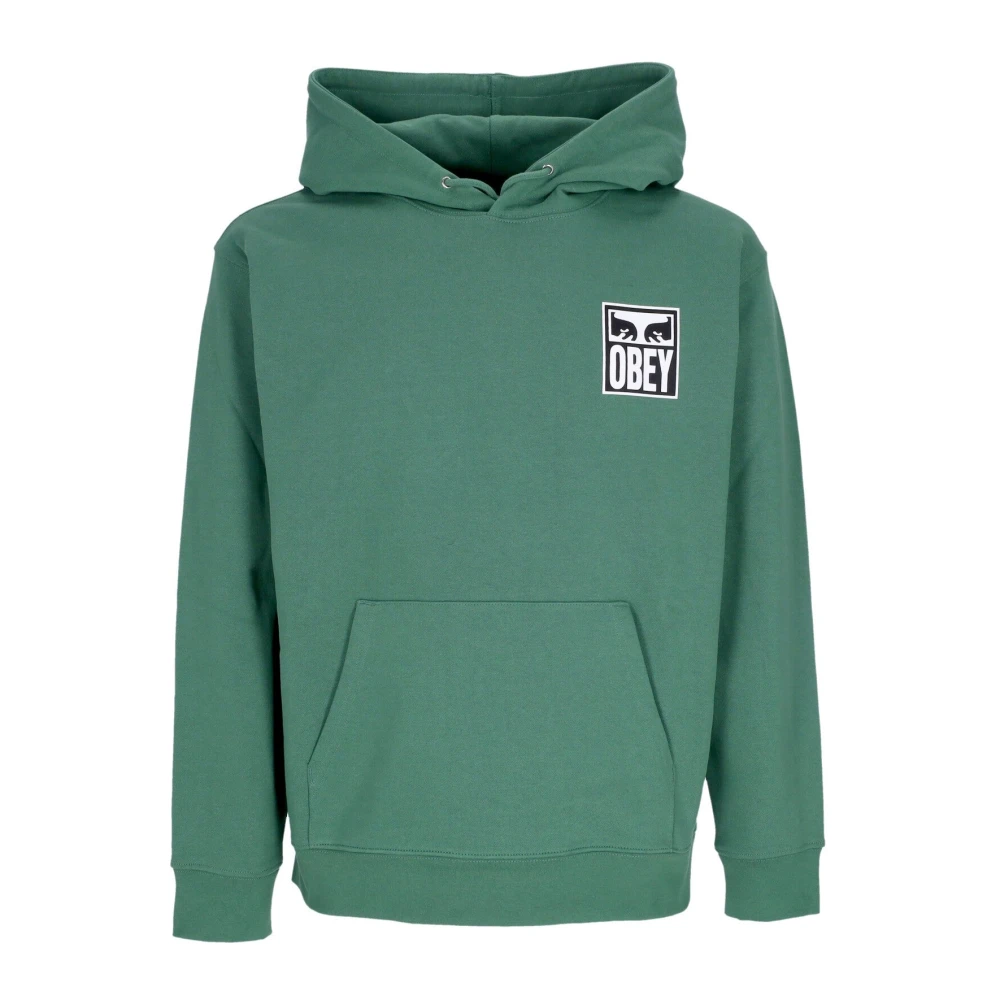 Obey Premium Hoodie met Ogen Pictogram Green Heren