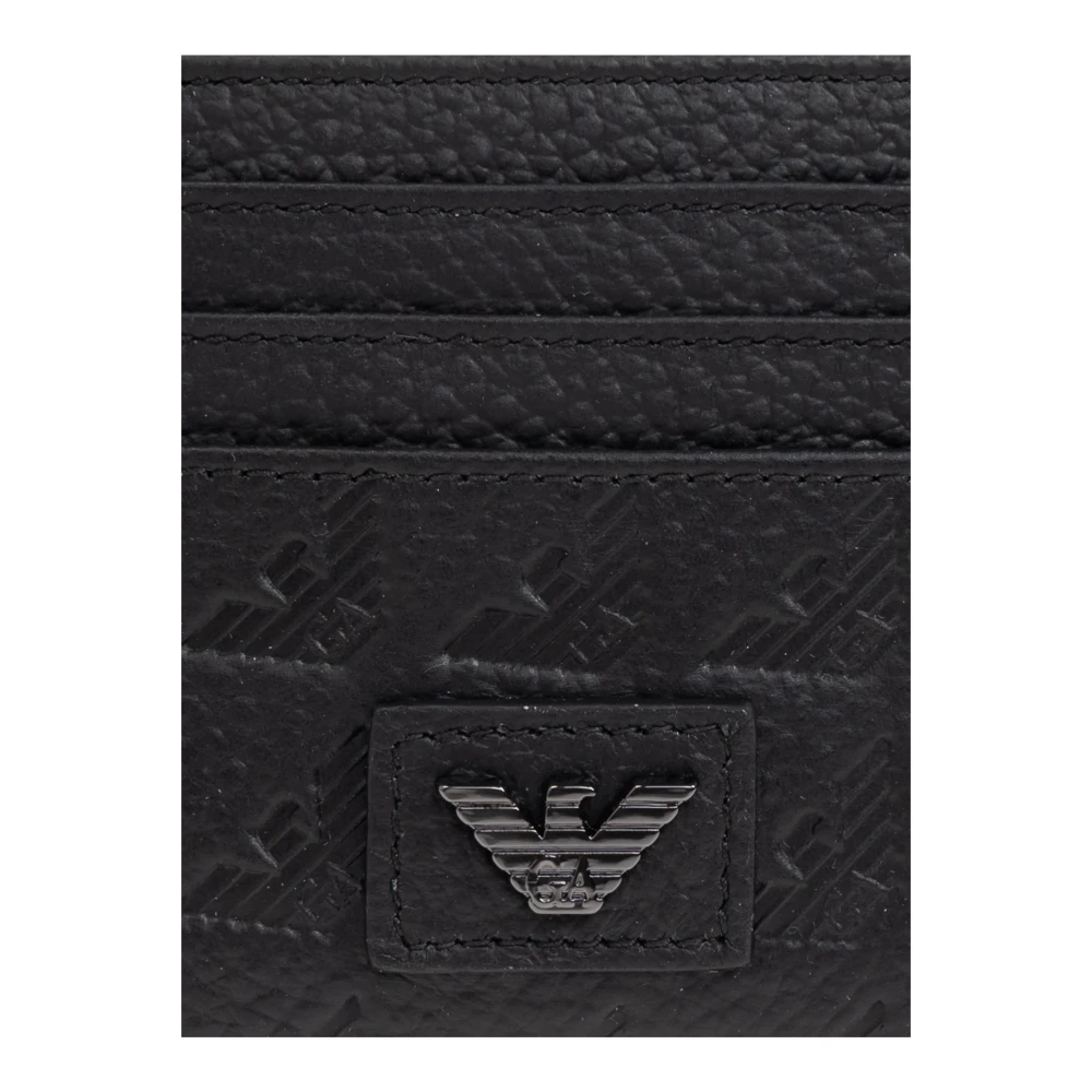 Emporio Armani Kaarthouder met logo Black Heren