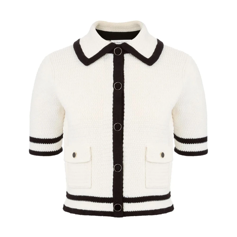 Nina Ricci Katoenen Tweed Vest Beige Dames