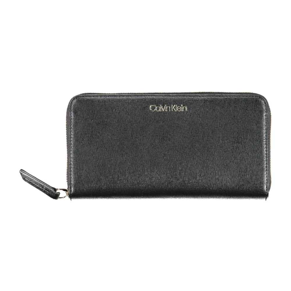 Calvin Klein Women's Black Wallets & Cardholders, One Size, Wallet Rfid Zipper Closure