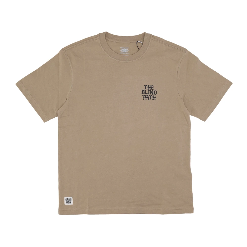 Element Khaki Tee met Timber Borduurwerk Beige Heren