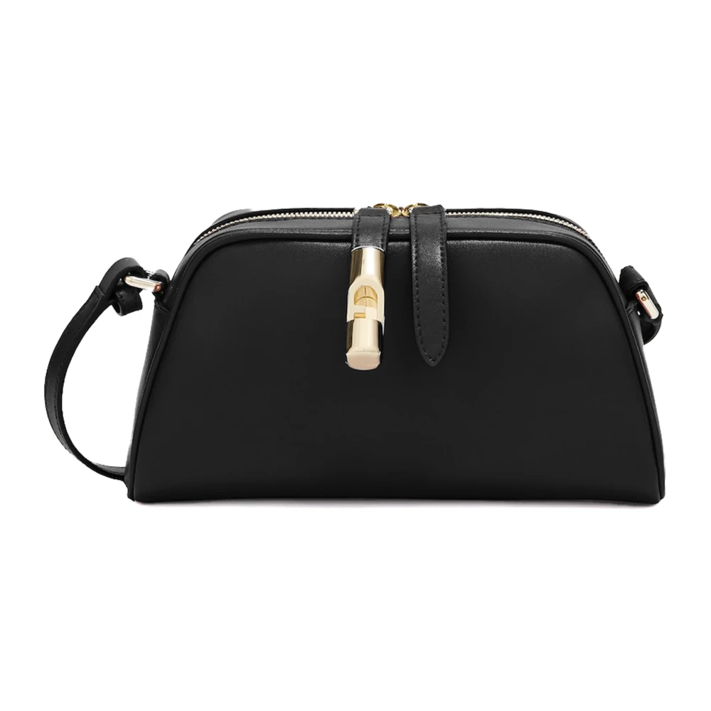 Furla Zwarte Crossbody Tas met Verfijnde Details Black Dames