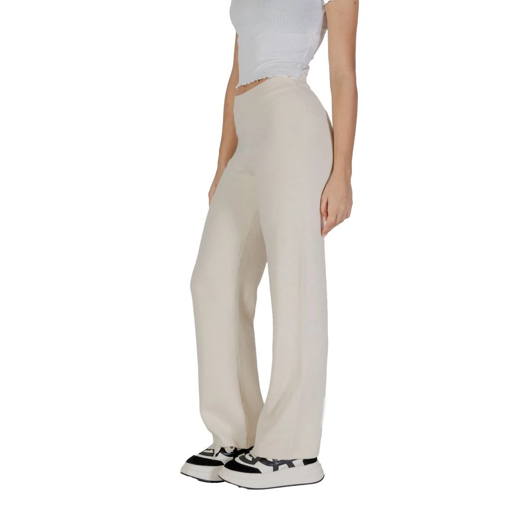 Vero Moda Crème Viscose Jeans & Broek White Dames