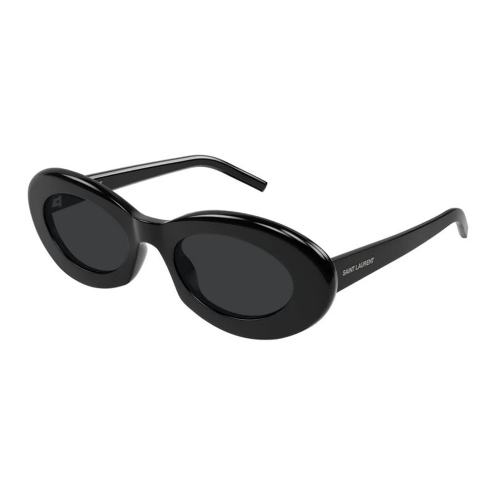 Saint Laurent Women's Black Sunglasses, 52 Mm, Oval Sunglasses