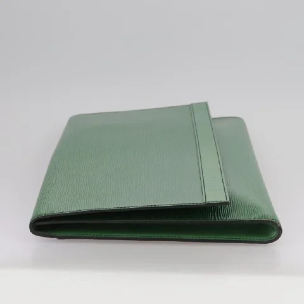 Louis Vuitton Vintage Pre-owned Leather clutches Green Dames