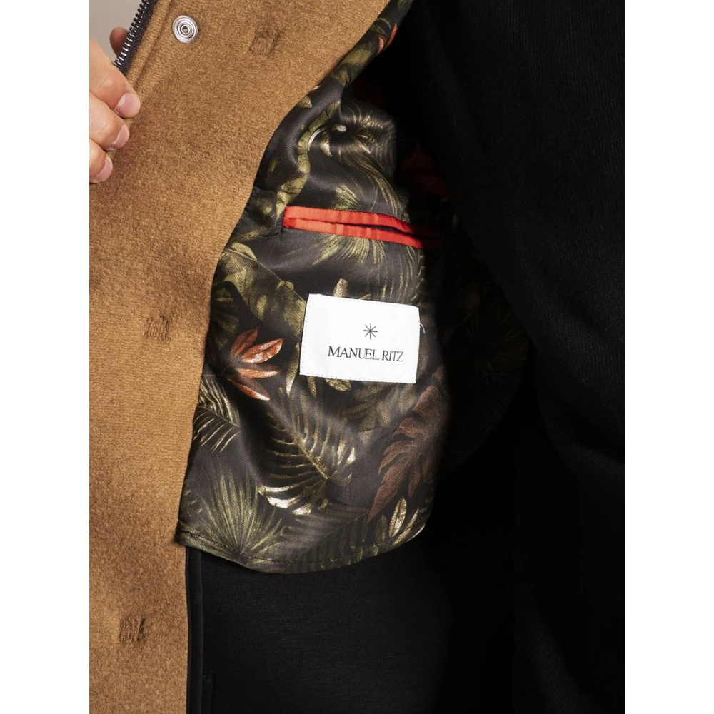 Manuel Ritz Stijlvolle Jas voor Mannen Beige Heren