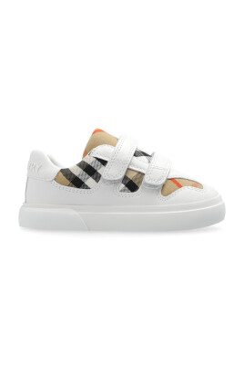 check-and-leather-sneakers