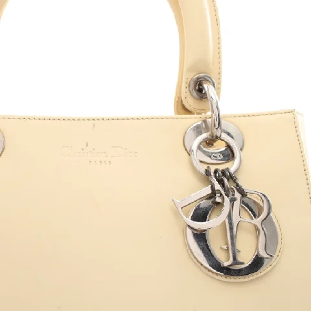 Dior Vintage Pre-owned Leather dior-bags Beige Dames