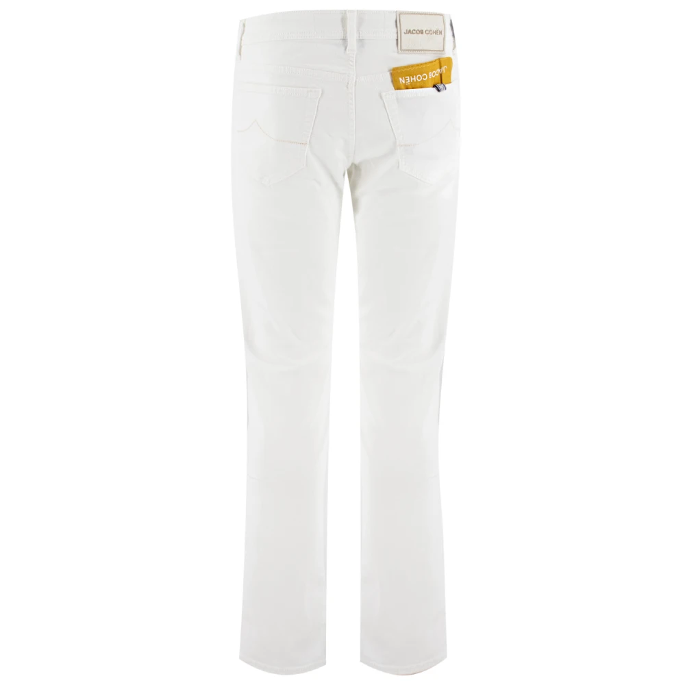 Jacob Cohën Slim-Fit Stretch Katoenen Broek met Logo White Heren