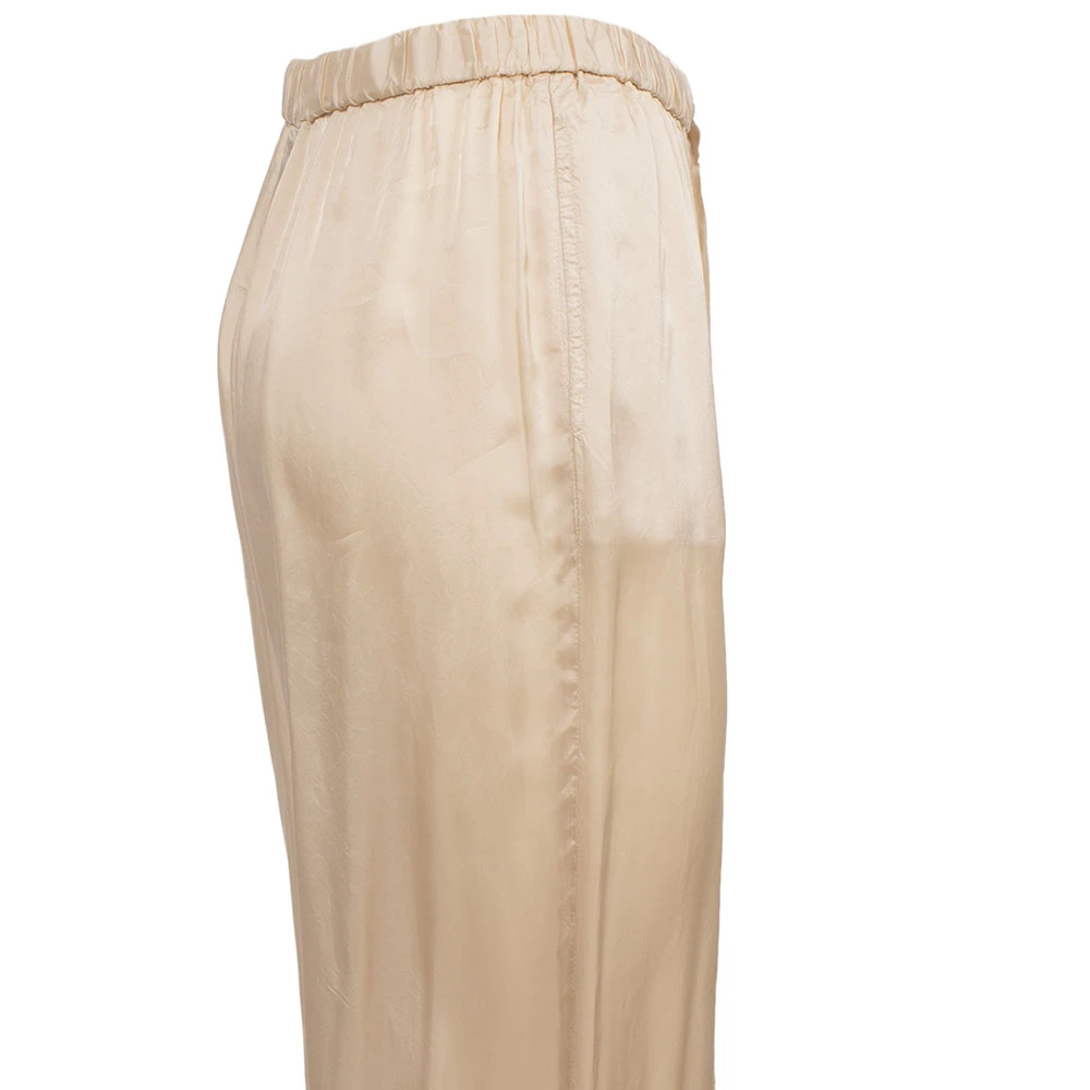 Aspesi Wijde Pijpen Viscose Broek Beige Dames