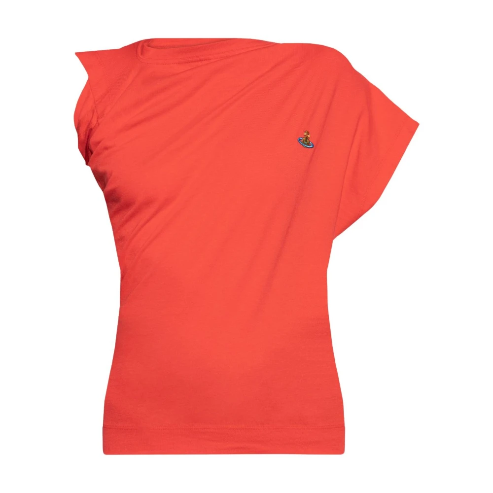 Vivienne Westwood Klaproos Rood Orb Logo Twist Top Red Dames