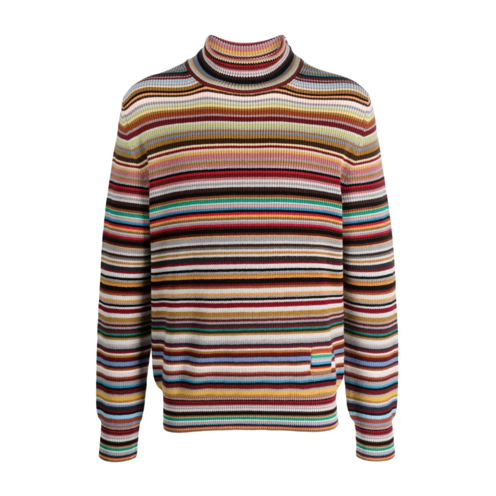 Paul Smith Signature Stripe Roll-Neck Sweater Multicolor Heren
