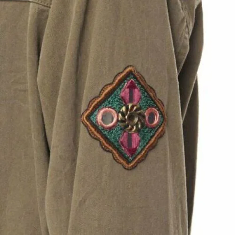 Saint Laurent Vintage Pre-owned Cotton outerwear Green Dames