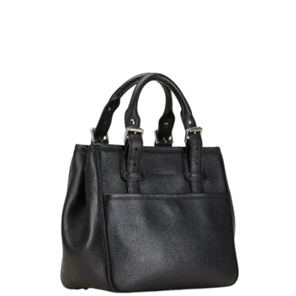 Burberry Vintage Pre-owned Leather handbags Black Dames