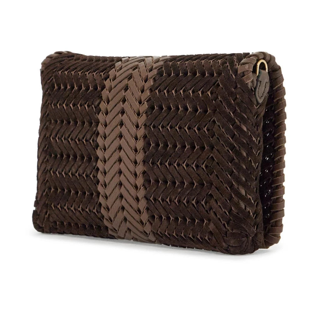 Anya Hindmarch Strik Motief Schoudertas Brown Dames
