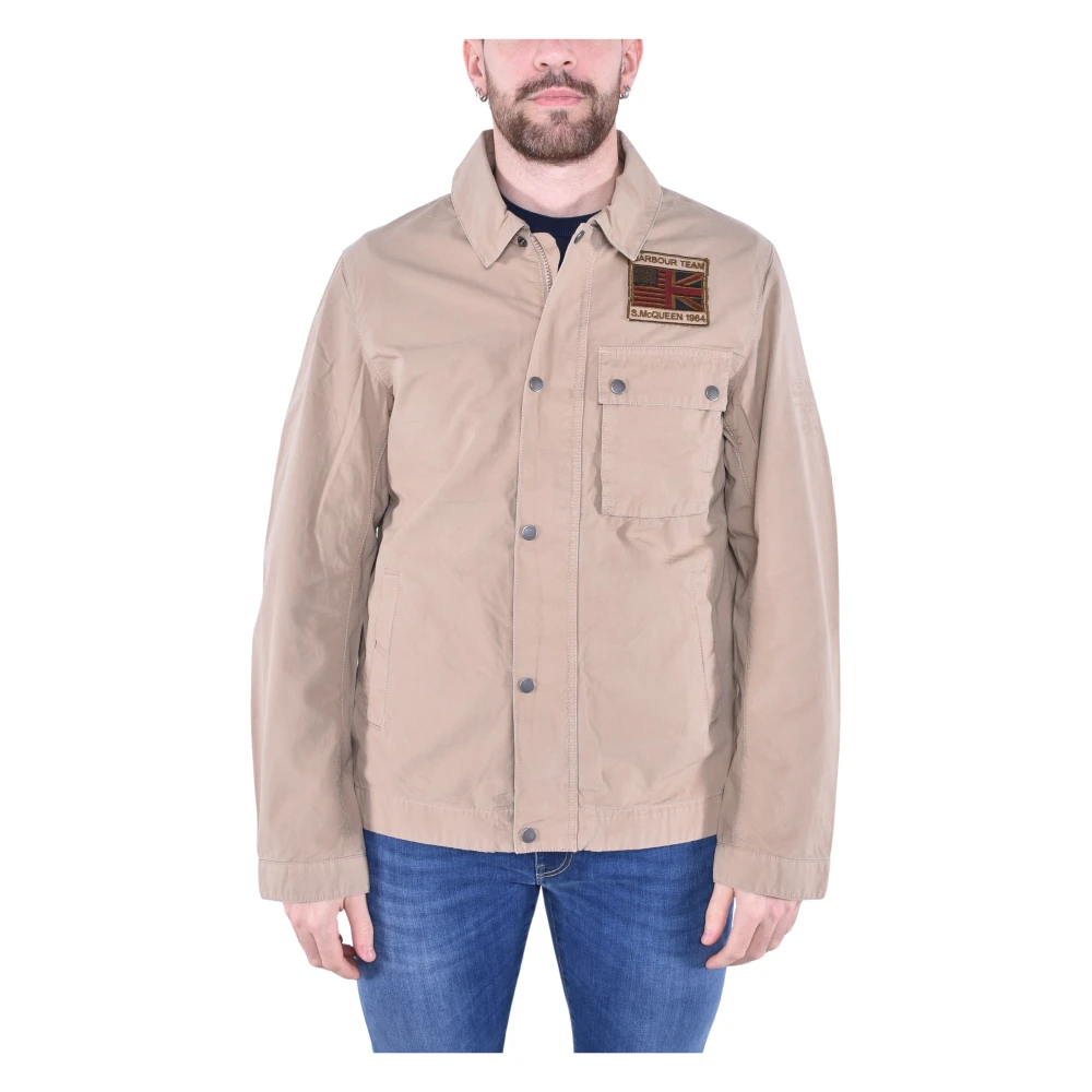 Barbour Men's Beige Casual Workers Jacket - Light Jackets - Xl - Jackets