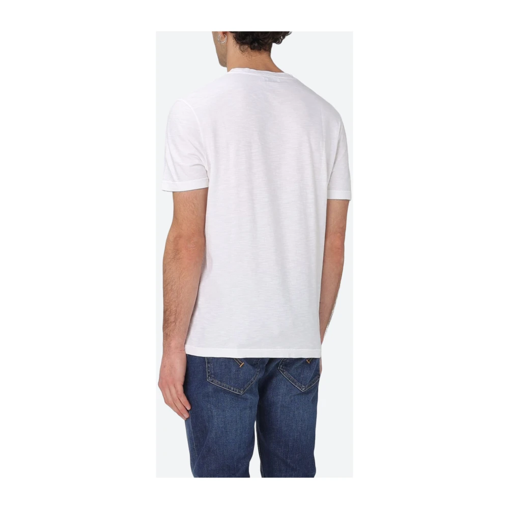 Dondup Vlam Katoen Logo T-shirt White Heren