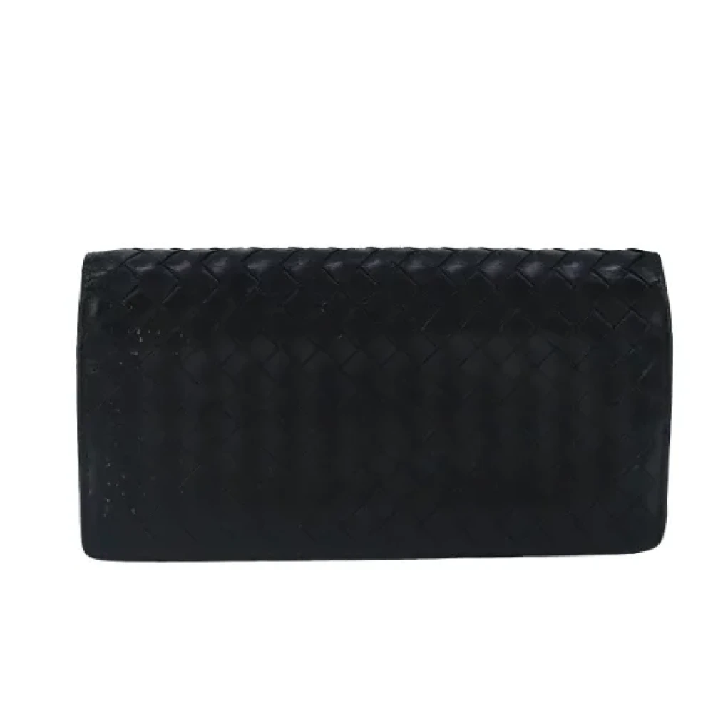 Bottega Veneta Vintage Pre-owned Leather wallets Black Dames