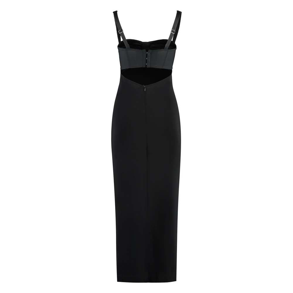 Dolce & Gabbana Elegante Zwarte Jurk voor Vrouwen Black Dames
