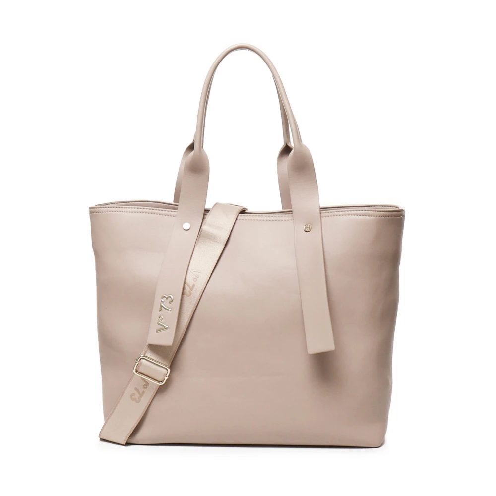 V73 Micrograin Winkel Tas met Licht Goud Beige Dames