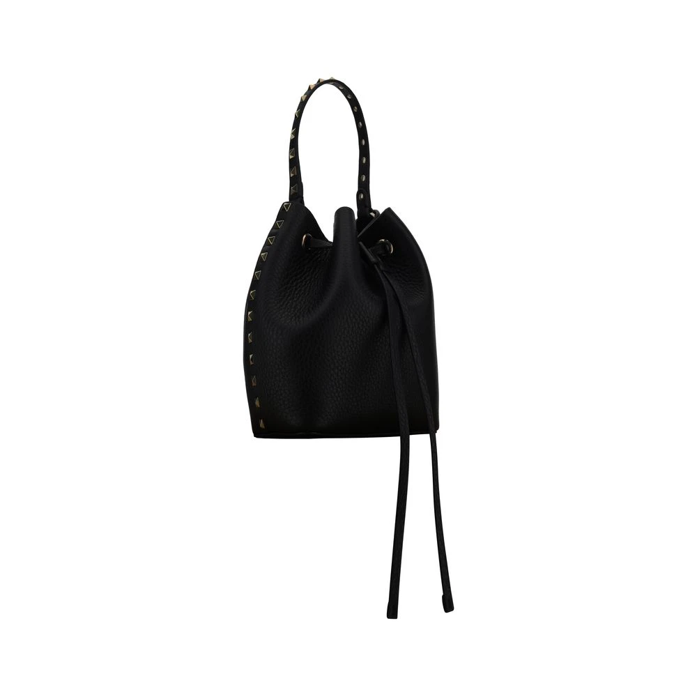 Valentino Garavani Studded Drawstring Bucket Bag Black Dames