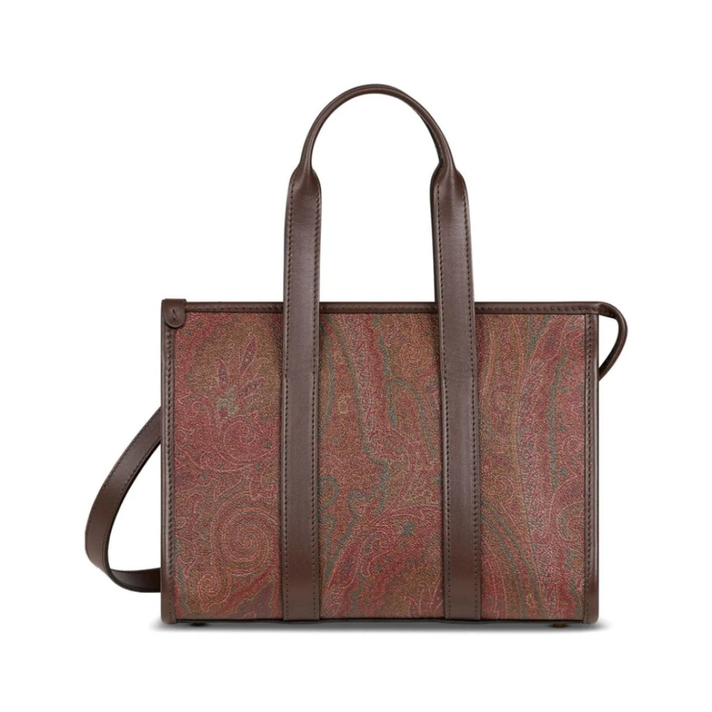 ETRO Bruine Canvas Paisley Print Handtas Brown Dames