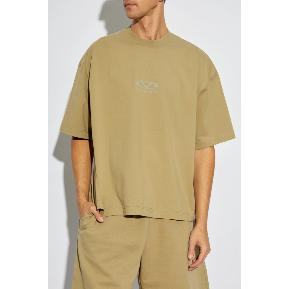 Vetements T-shirt met print Green Heren