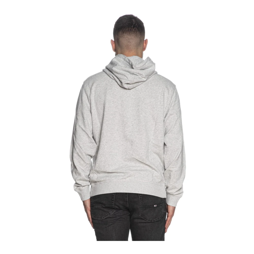 Tommy Jeans Geborduurde logo hoodie Klassiek Grijs Gray Heren
