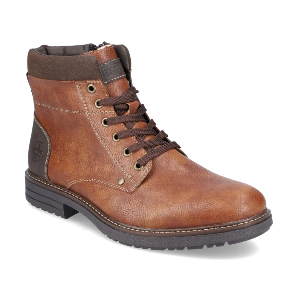 Rieker Men's Brown Lace-Up Boots, 9 Uk, Casual Closed Booties