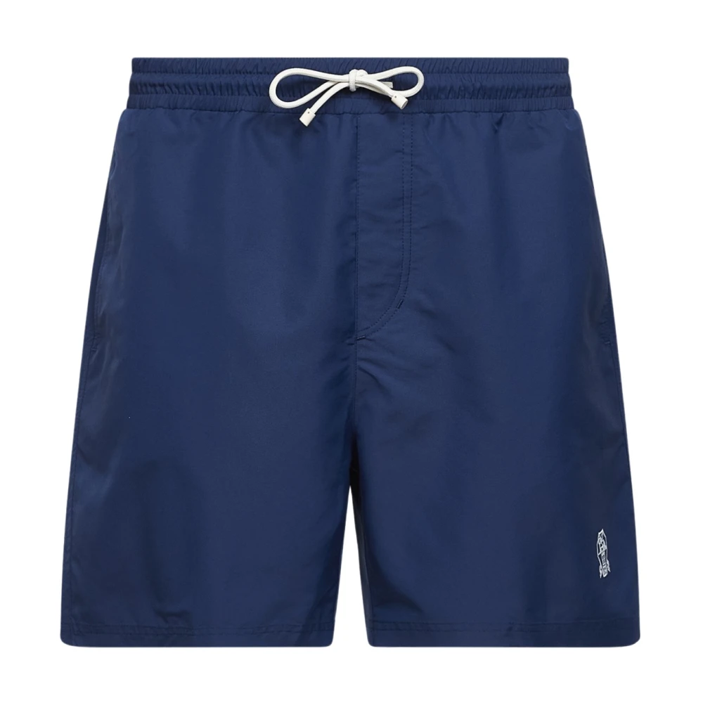 Brunello Cucinelli Men's Blue Beachwear, S, Sea Clothing