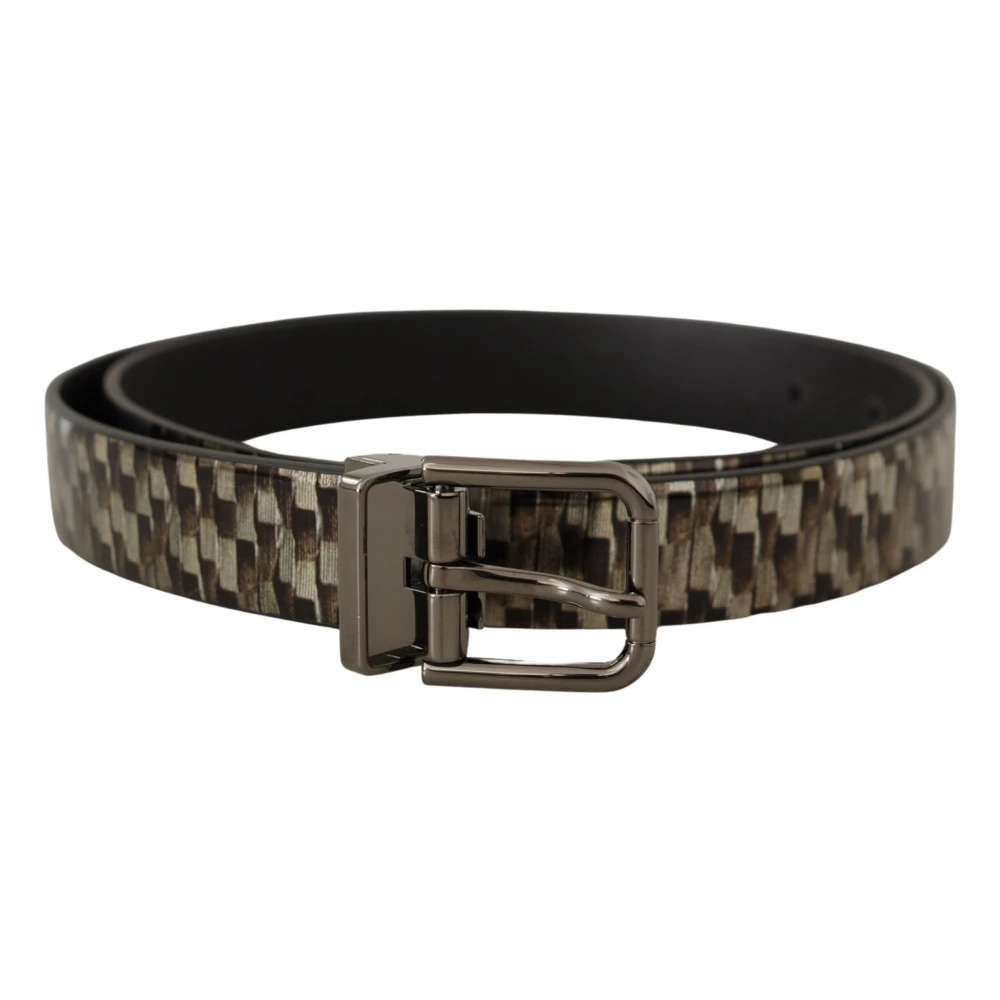 Dolce & Gabbana Unisex Bruin Accessoires One Size, Leer, Leren Riem