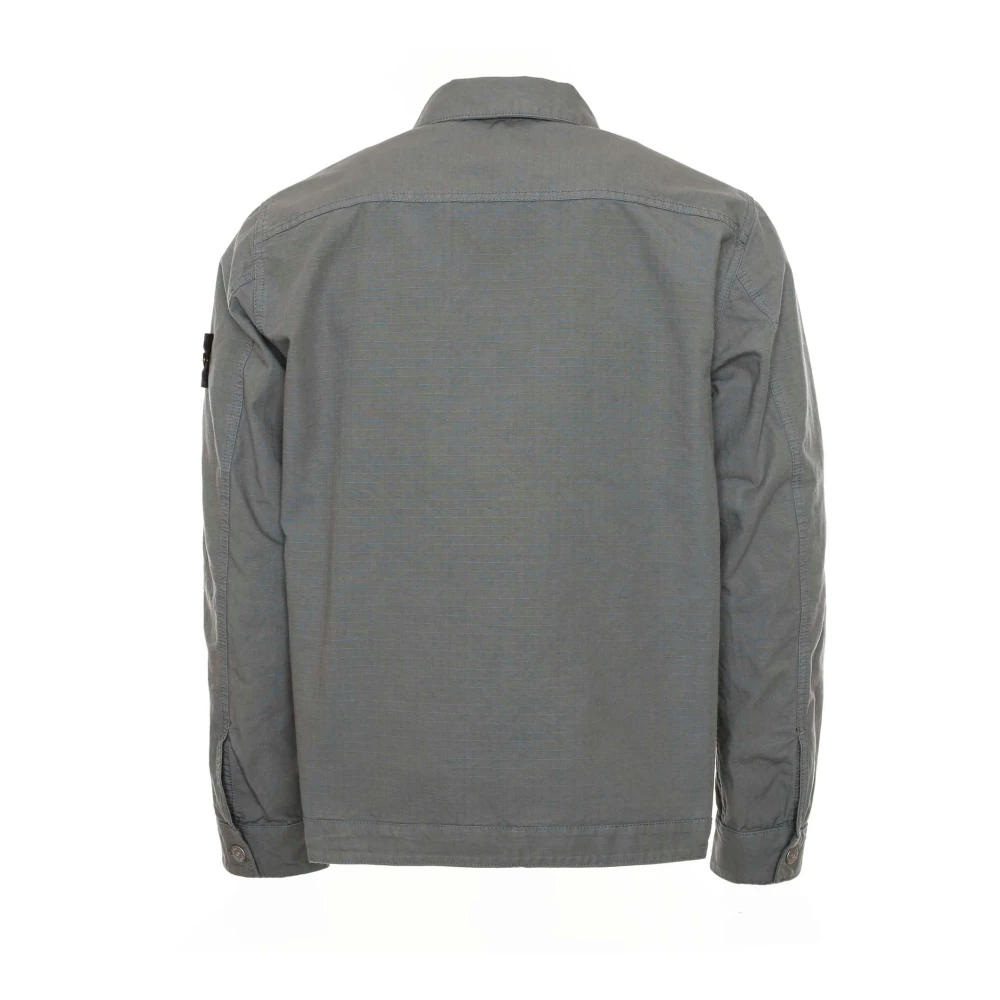 Stone Island Kent Kraag Overshirt Gray Heren