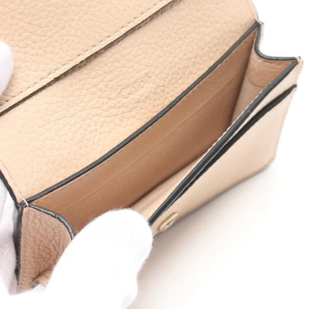 Chloé Pre-owned Leather wallets Beige Dames