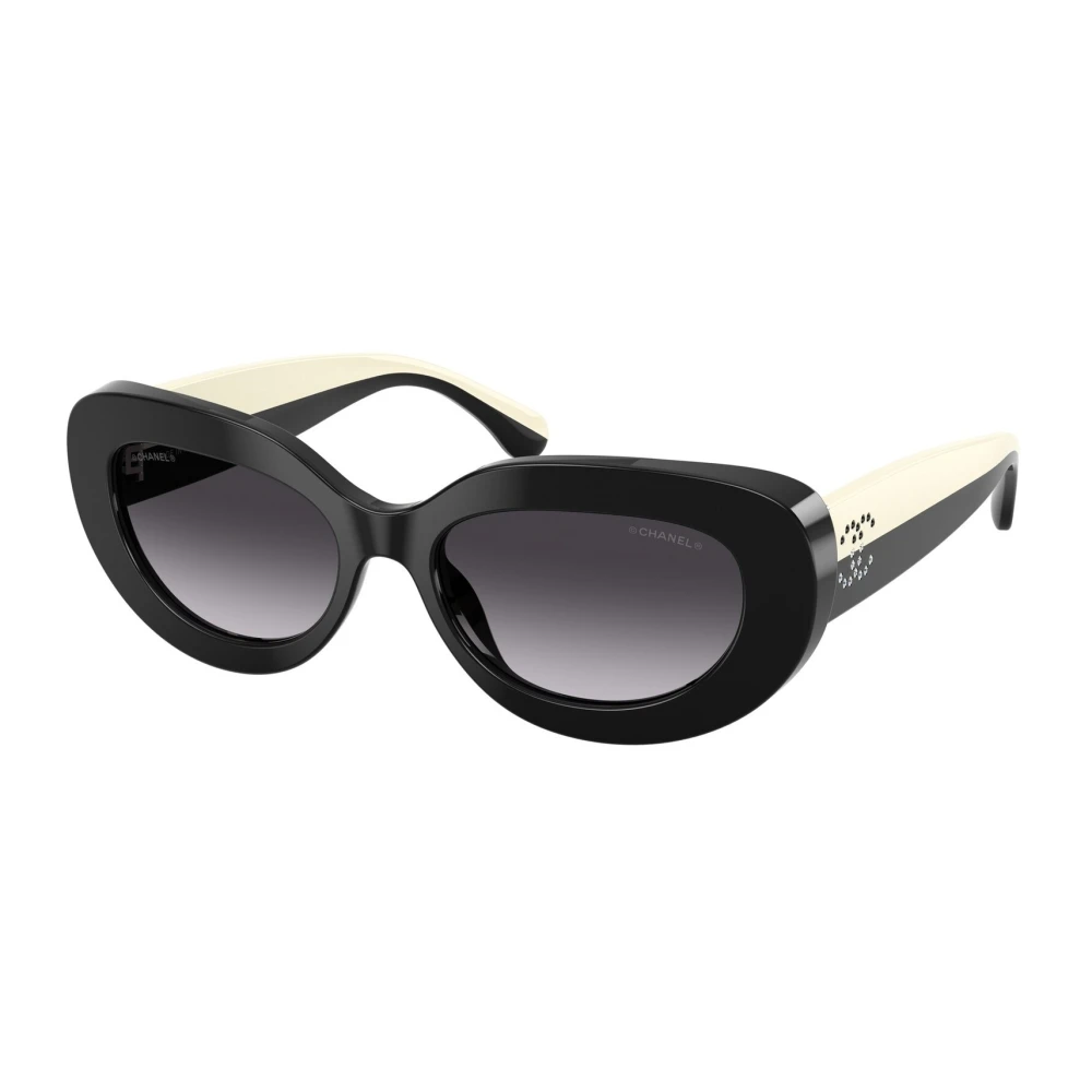 Chanel , Sunglasses, Female, Black, 53 Mm, Oval Sunglasses