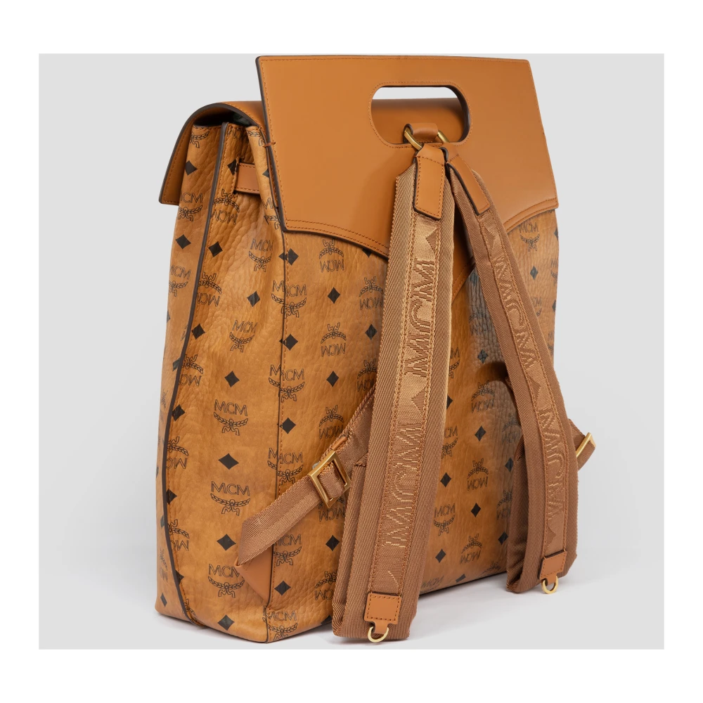 MCM Diamond Rugzak in Visetos Leder Mix Brown Unisex