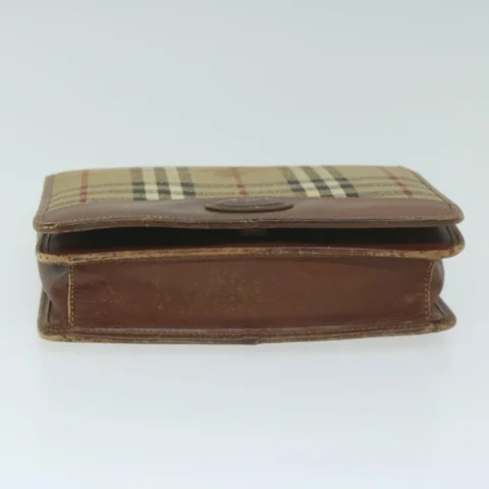 Burberry Vintage Pre-owned Leather clutches Beige Dames