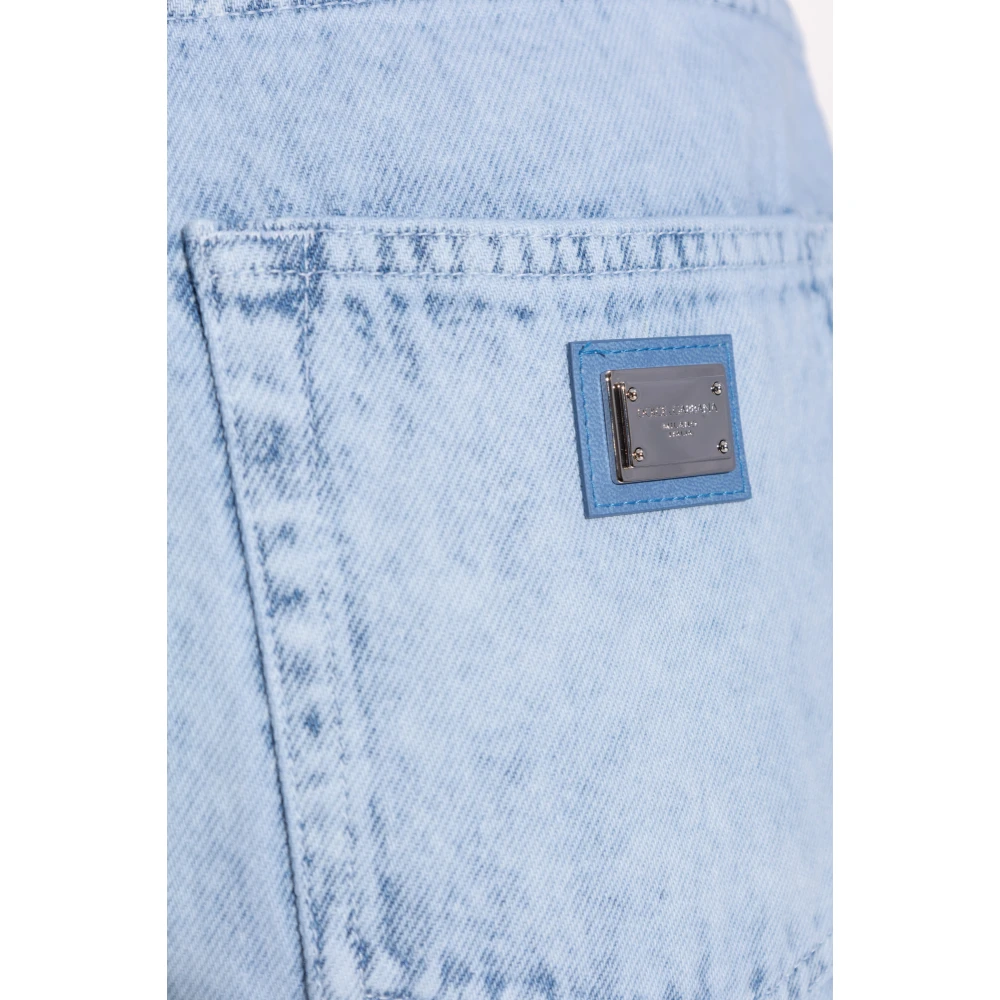 Dolce & Gabbana Jeans met logo Blue Dames