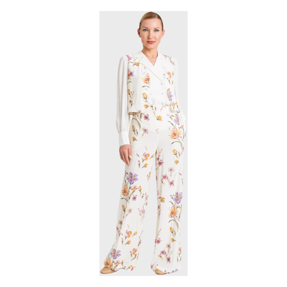 Twinset Bloemenprint Palazzo Broek Multicolor Dames