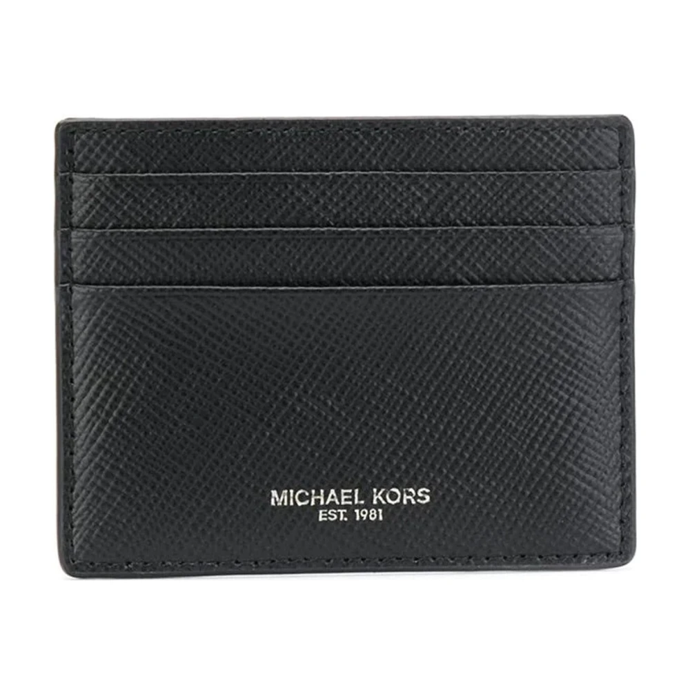 Michael Kors Harrison Crossgrain Lederen Portemonnee Black Heren
