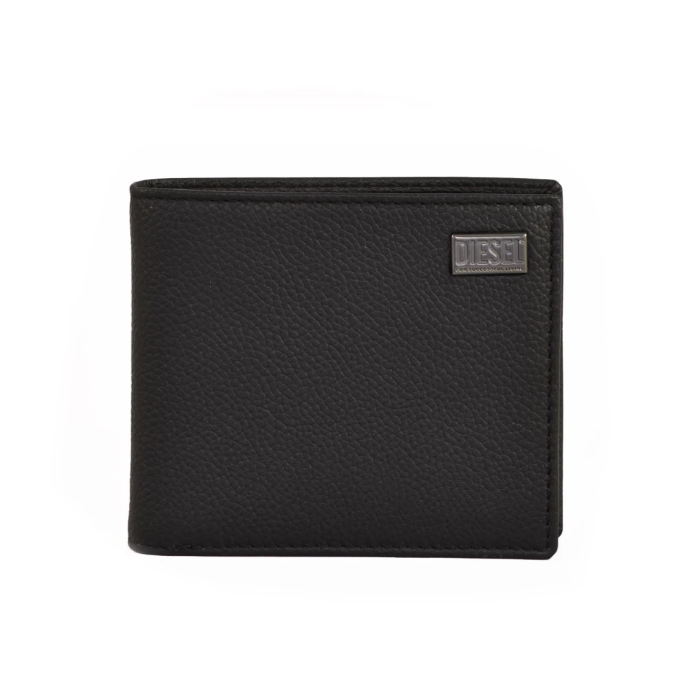 Diesel Leren Portemonnee Klassiek Model Black Heren